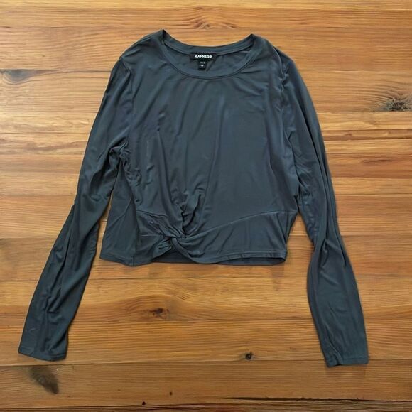 Express Gray Pullover Knit Top Womens Size Small - Picture 3 of 8